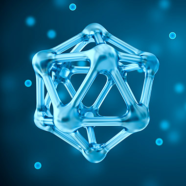 Abstract 3D render of a molecular lattice structure