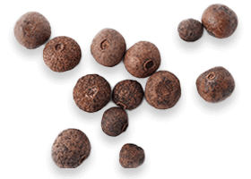 Whole black peppercorns